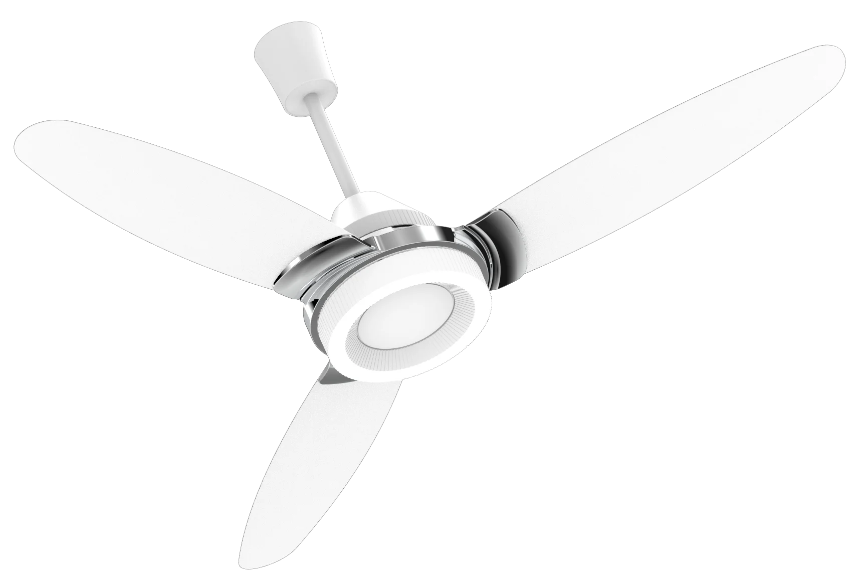 F-Wave Ceiling Fan with 1200mm Sweep and Remote Control in Matte Black