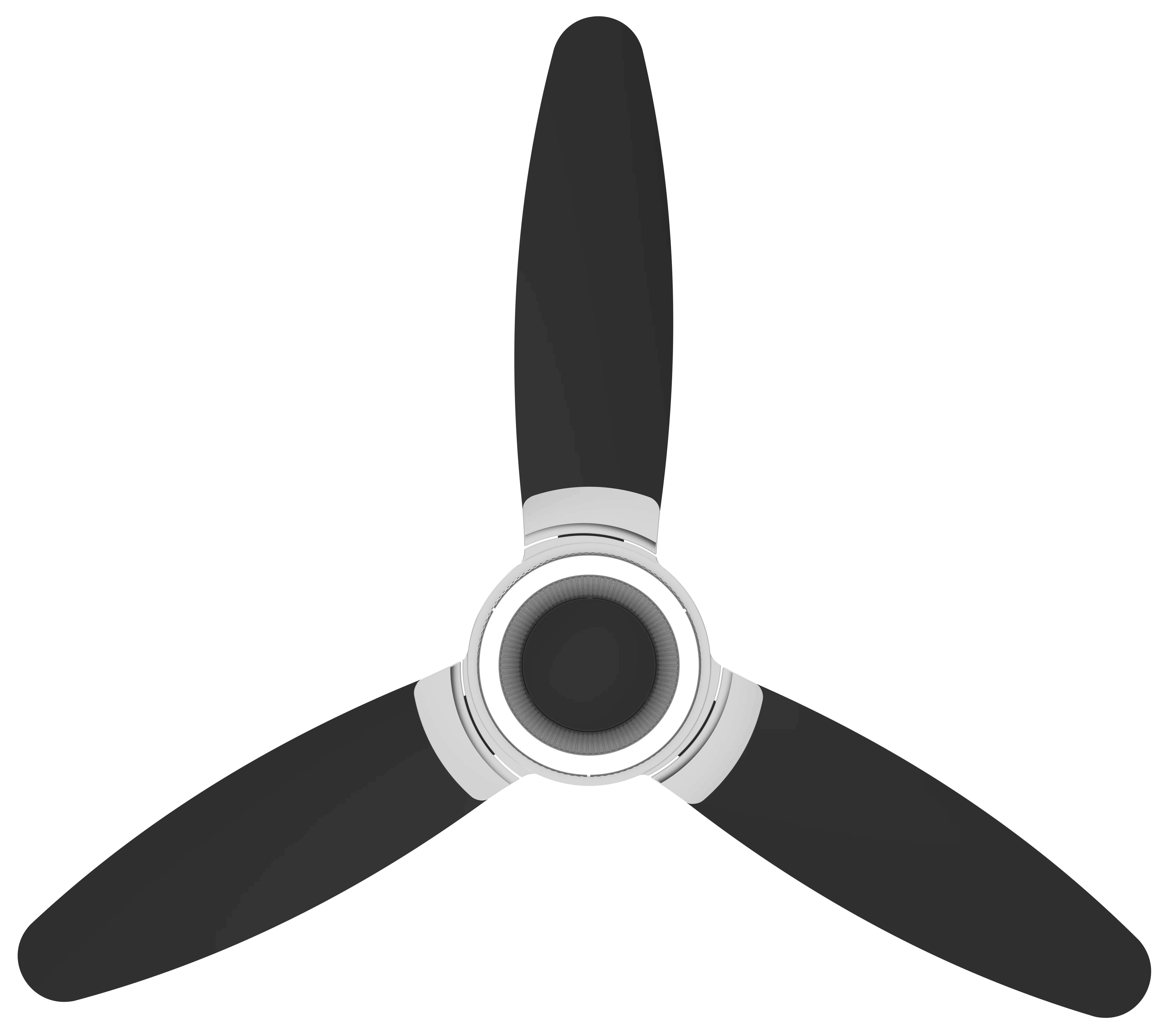 F-Wave Ceiling Fan with 1200mm Sweep and Remote Control in Matte Black