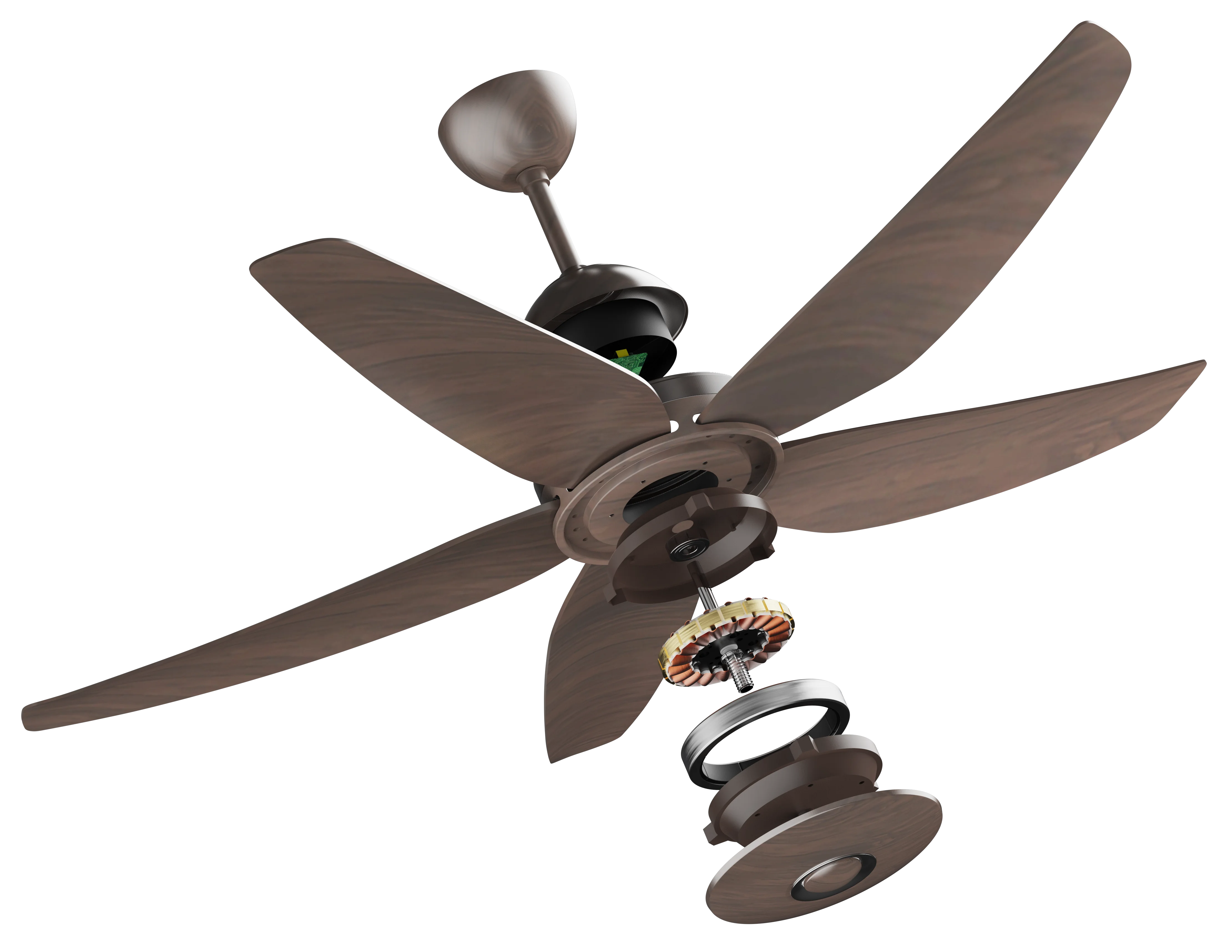Ella Ceiling Fan in Satin White Finish with 1200mm Sweep and Remote Control