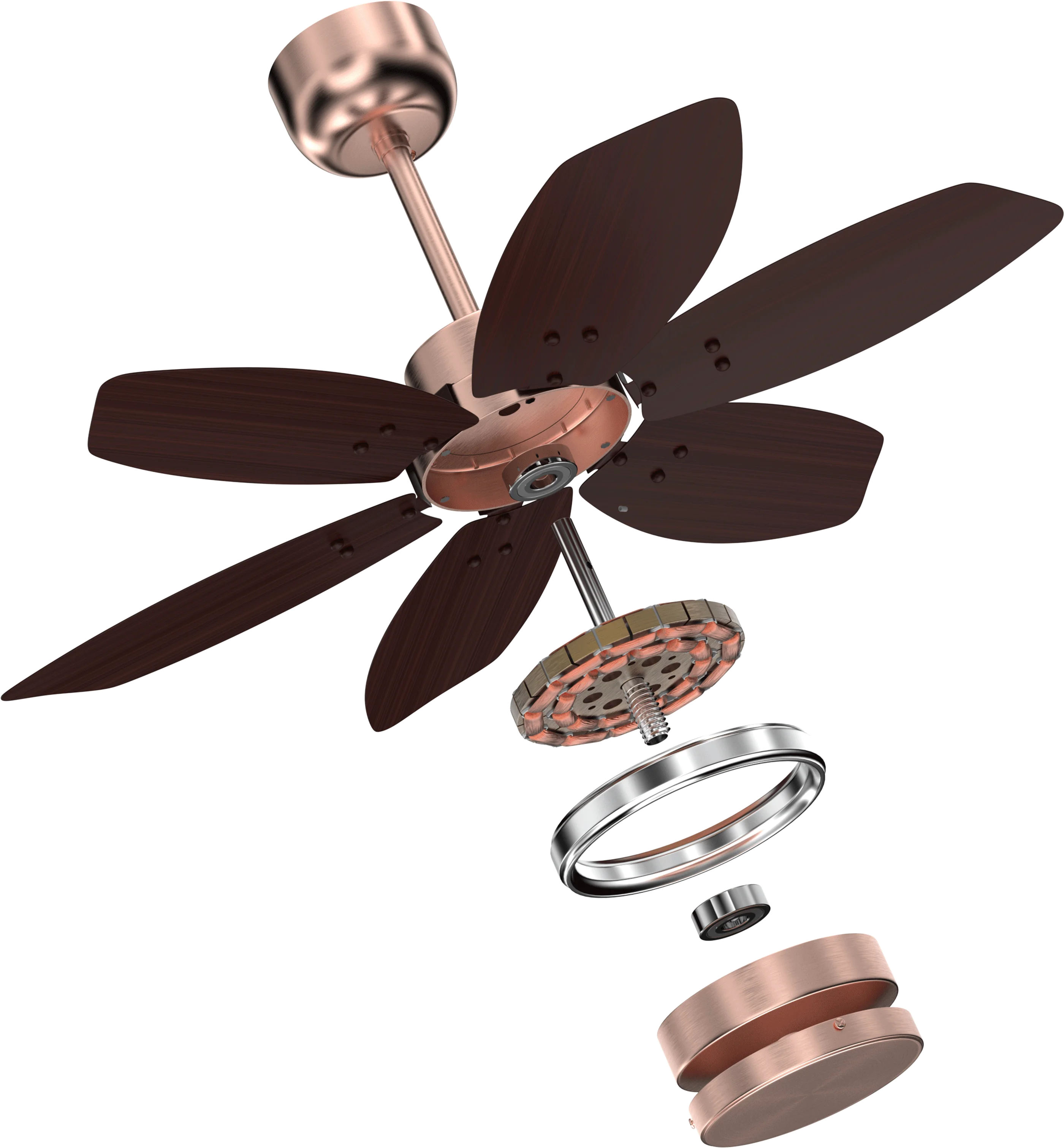 Contemporary Loft Ceiling Fan with powerful motor and designer appeal for urban spaces.