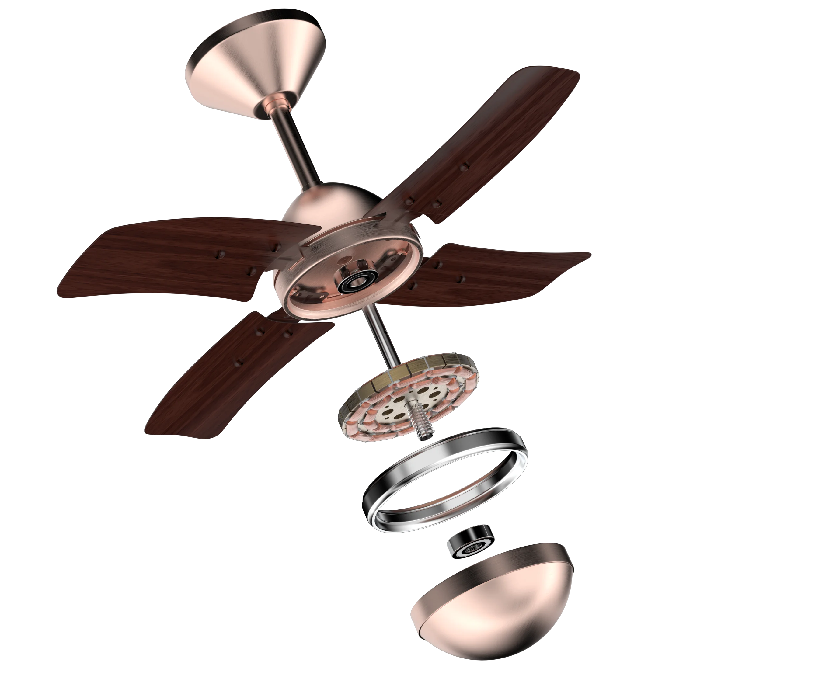 Stella Designer Ceiling Fan with elegant finish and noiseless operation for stylish interiors.