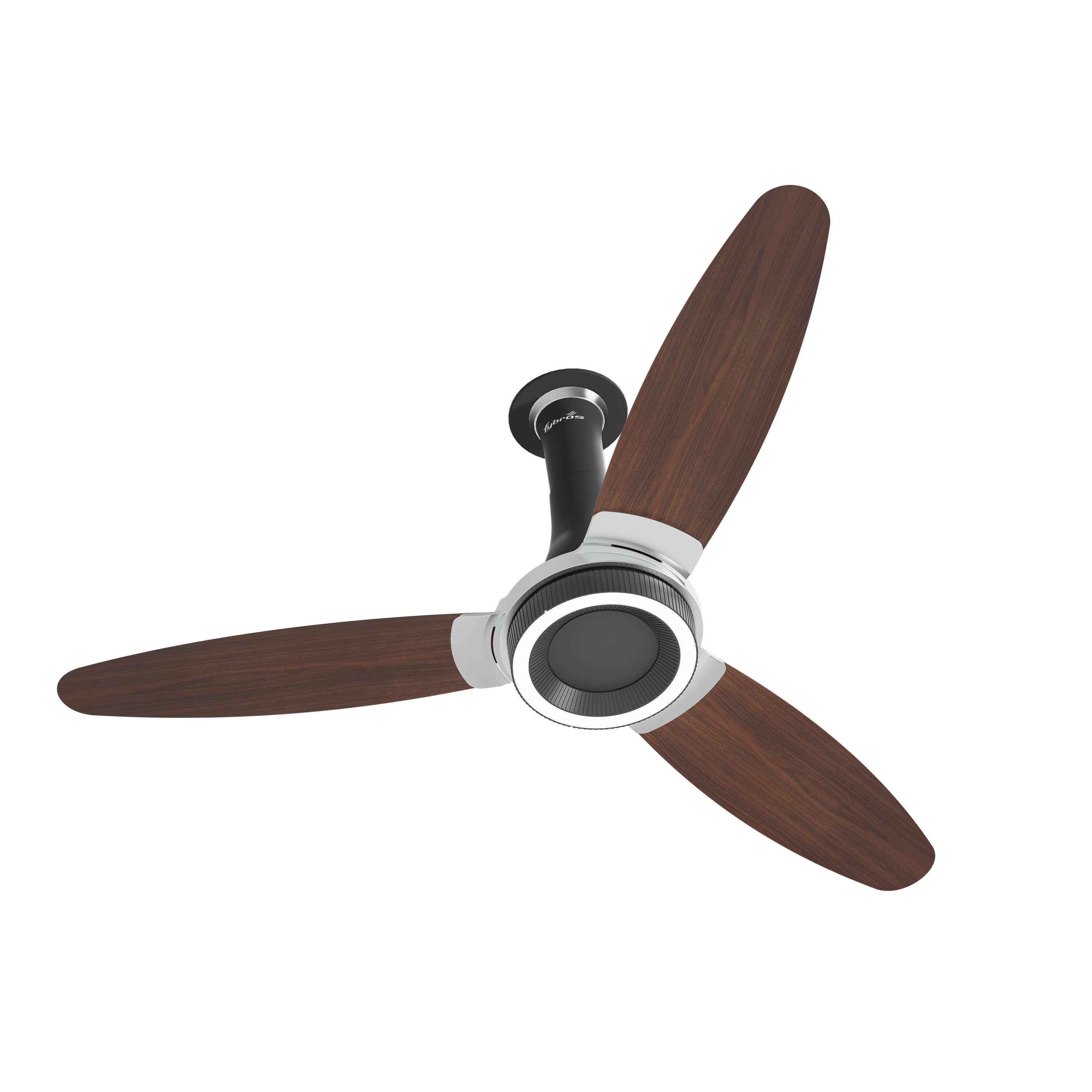 F-Wave Ceiling Fan with 1200mm Sweep and Remote Control in Matte Black